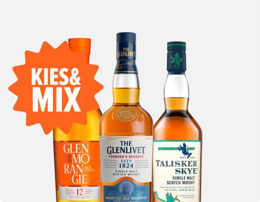 Kies & Mix 2 whisky's voor 66 euro